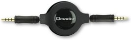 Qmadix Retrattile Ausiliario Cavo Audio 3.5mm - Nero - $8.95