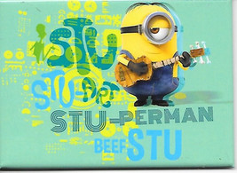 Minions Movie Minion Stu Stu-Art STU-PERMAN Beef Stu Refrigerator Magnet Unused - £3.19 GBP