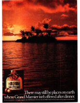 1977 Grand Marnier Places on Earth Vintage Print Ad Desert Island Sunset Ocean - £8.46 GBP