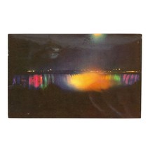 Postcard Horseshoe Falls Illuminated Niagara Falls Ontario Canada Chrome Posted - £5.17 GBP