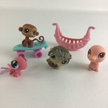 Littlest Pet Shop Figure Lot Mole Hedgehog Skateboard Dragonfly Monkey H... - £31.61 GBP