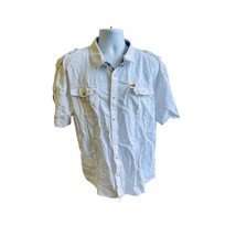 Trust Akoo Second to None White Short Sleeve Utility Shirt 3XL Y2K Preppy - $621.57 MXN