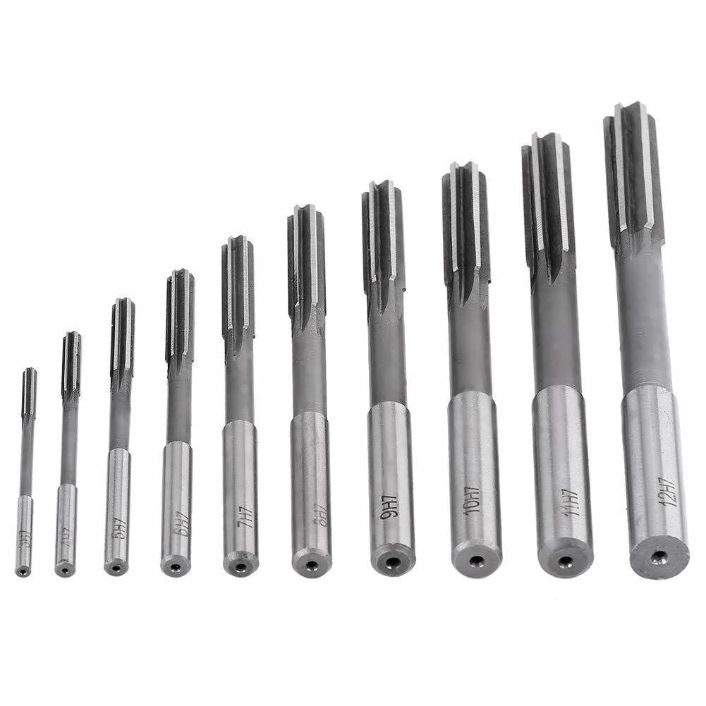 10Pcs Machine Reamer Set,Hss H7 Straight Flute Chucking Reamer Milling C... - $40.95
