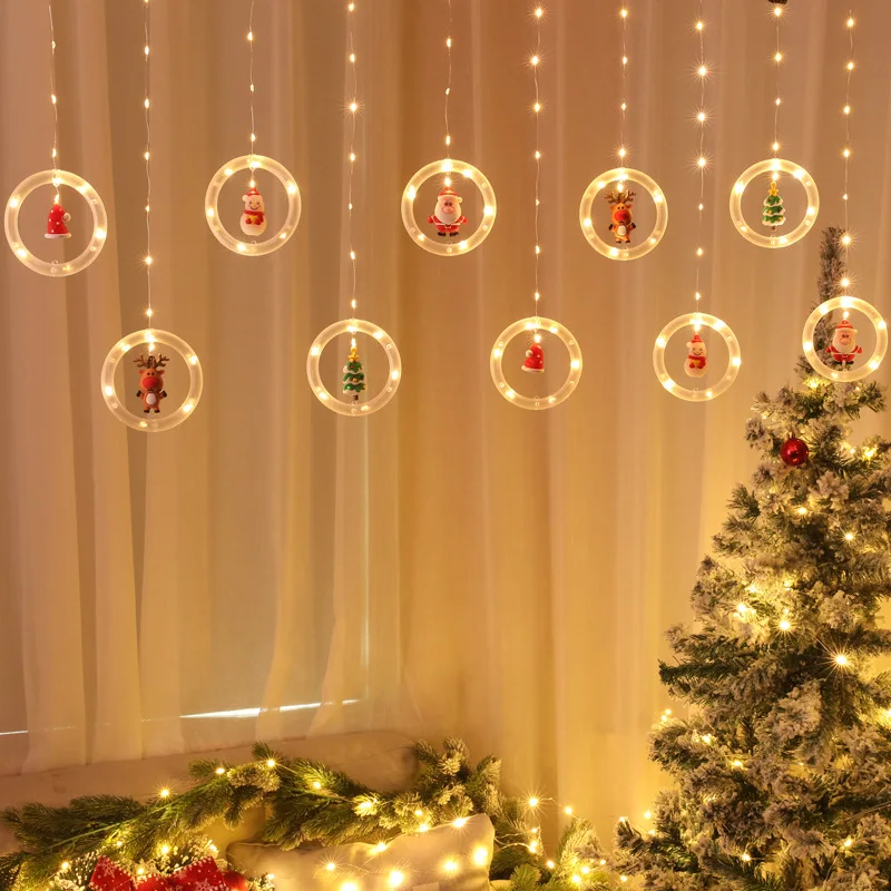 Decorative Christmas LED Lights Santa Pine Needles Snowman Elk Shape  La... - £149.08 GBP