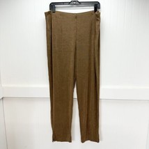 Chicos Pants 3 US 16 XL Travelers Slinky Knit Ankle Brown Stretch Coastal Womens - £22.11 GBP