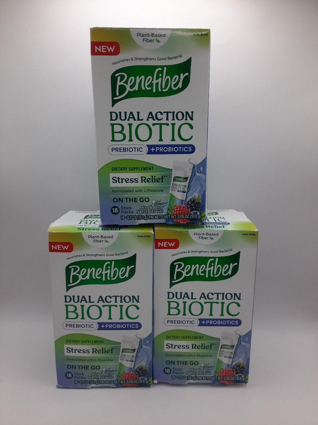 Benefiber Dual Action Biotic Prebiotic 18 Sticks Ea Mixed Berry Exp 02/2026 *3* Item image 2