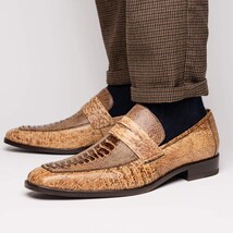 Fangio Classic Penny Loafer Genuine Ostrich Leg Quill Shoes Orix image 6