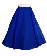 50s Style Blue Full Circle Skirt Sz L/XL Elastic Waist Dance Swing Party... - £23.98 GBP