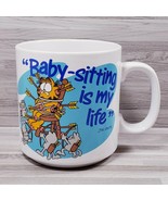 Garfield the Cat &quot;Baby-sitting is my life&quot; 10 oz. Coffee Mug Cup 1978 En... - $17.07