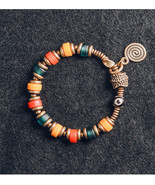 Original niche coloured glazed bead double layer bracelet for women as a... - $1,671.96 MXN