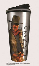 John Wayne Western Cowboy Image 18 oz Stainless Steel Travel Mug NEW UNUSED - £12.85 GBP
