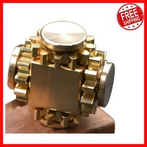 Compact Brass Fidget Cube Hand Spinner - Perfect for Meditation &amp; ADHD R... - $589.35 MXN