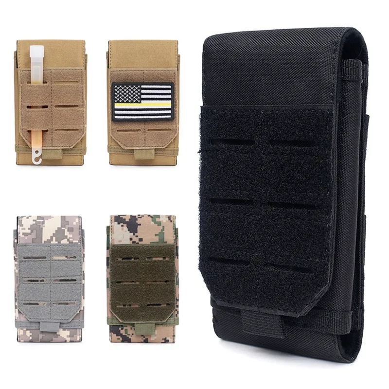 1000D Tactical Molle Pouch Outdoor Mobile Phone Pouch Waist Bag EDC Tool - £8.32 GBP