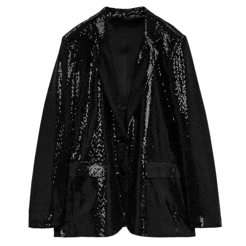 KoHuiJoo  Sequined Runway Blazer Woman Black wear    Blazers for Women W... - $212.72