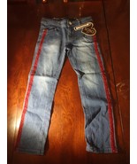 XOXO Size 8 Girls Jeans With Red Velvet Stripe - $33.66
