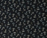 Cotton Anchors Water Ocean Boats Nautical Sea Ships Fabric Print by Yard... - $12.49