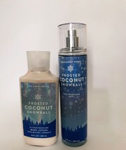 BATH AND BODY WORKS FROSTED COCONUT SNOWBALL BODY LOTION 8 OZ And Mist Lot - $27.71