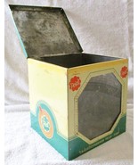 Antique SMÅBRÖDSFABRIKEN PRICK TIERP Cake Box Sheet Metal 1940&#39;s - $237.44 CAD