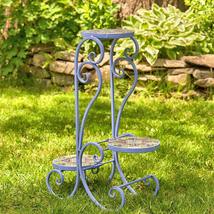 Zaer Ltd. Mosaic Tile Furniture (3 Pot Plant Stand, New Orleans Lavender) - £79.71 GBP