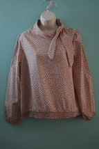 Vintage ECCOBAY Womens Long Sleeve Multicolor Dots Blouse Size M - £15.97 GBP