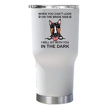Miniature Bull Terrier Dog Paw Together Tumbler 30oz With Lid Gift for Dogs Love - £23.67 GBP