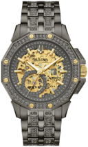 Bulova Black Octava Crystal Menc Automatic Watch 98A293 - $638.55