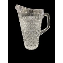 Vintage Diamond Point Crystal Pitcher Beer Pitcher 10 inches - $44.53