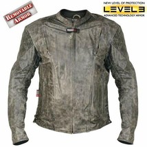 Vulcan NF-8150 Brown Distressed-Leather Men&#39;s Motorcycle Jacket Retail $289     - £70.35 GBP