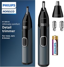 Philips Norelco Nose Trimmer 3000, Nt3600/62, For Ears, Eyebrows, And Nose. - £28.44 GBP