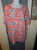 LuLaRoe Irma American Flag Red White and Blue Size S Women&#39;s NEW - £20.09 GBP