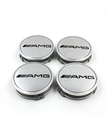 Set of 4Pcs - Mercedes Benz AMG Wheel Centre Hub Cap Silver - 75MM - C E... - $162.48 MXN