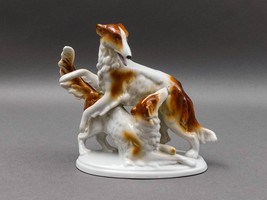 Antique German Wolfhounds Borzoi Dogs Porcelain Figurine - £156.61 GBP