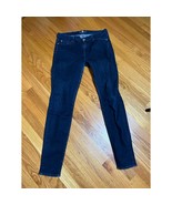 7 For All Mankind mid rise skinny jeans 31 Dark wash Cotton polyester sp... - $31.70 CAD
