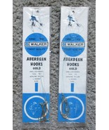 12 Vintage WALKER ABERDEEN GOLD SNELLED HOOKS (2 packages x 6 each) SIZE 1 - $256.84 MXN