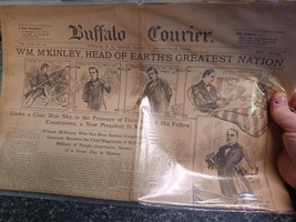 March 5 1897 Buffalo Courier Newspaper William McKinley - £18.93 GBP