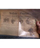 March 5 1897 Buffalo Courier Newspaper William McKinley - $33.82 CAD