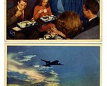 United Airlines DC-6 Postcards Interior Club Car &amp; Mainliner Silhouette  - $11.88