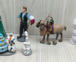 Disney Frozen Fever Figures Play set Elsa Olaf Cake Kristoff Sven paint ... - $29.69