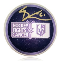 Mark Stone Autographed Vegas Golden Knights Hockey Fights Cancer Puck IGM COA - £133.18 GBP