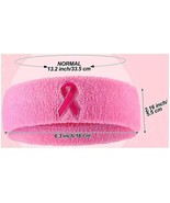 Pink Ribbon Support Month Cancer Awareness Terry Sweatband Headband for ... - $12.20 CAD