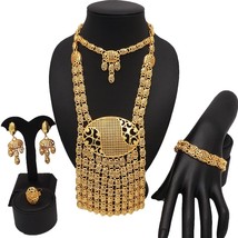 bride wedding  necklace new design dubai gold plating jewelry sets bracelet ring - £61.61 GBP