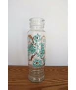 Vintage bohemian glass painted floral jar vase - $19.99