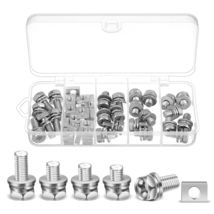 48 Pack Motorcycle Battery Terminal Nuts and Bolt Kit M6 X 10 Mm 12 Mm 1... - $11.16