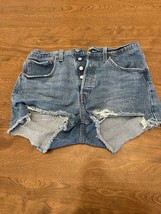 Levi&#39;s 501 Shorts Women’s 28 Blue Jean Button Fly Denim Cut-Off Daisy Dukes - $13.70