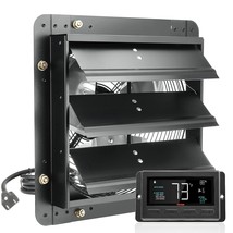VEVOR Shutter Exhaust Fan, 12'' with Temperature Humidity Controller,  EC-motor, - $142.99