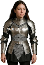 Medieval Lady Armor Steel Armor Suit | Full Body Half Plate with Chainma... - $359.00