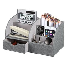 Desk Organizer, Pu Leather Desktop Organizers And Accessories, Office Su... - £33.77 GBP