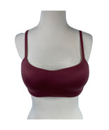 Auden Womens Burgundy Red Lightly Lined Wirefree Balconette Bra 32C Adju... - £10.57 GBP