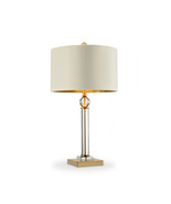 ORE International 29.5 in. Perspicio Solid Crystal Gold Column Table Lamp - $318.19
