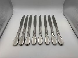 Set of 8 Oneida Stainless Steel SATIN AQUARIUS Dinner Knives - $29.99